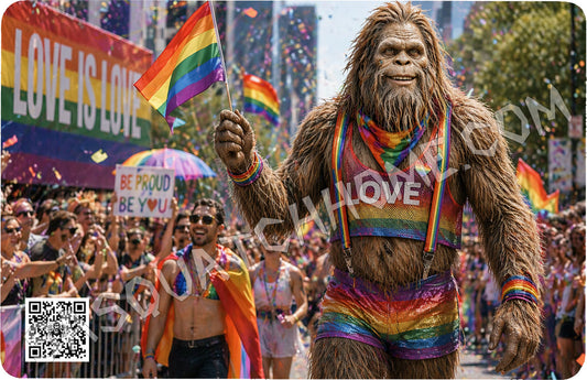Durable Bigfoot 48 Vinyl Credit Debit Card Skin Cover - Pride