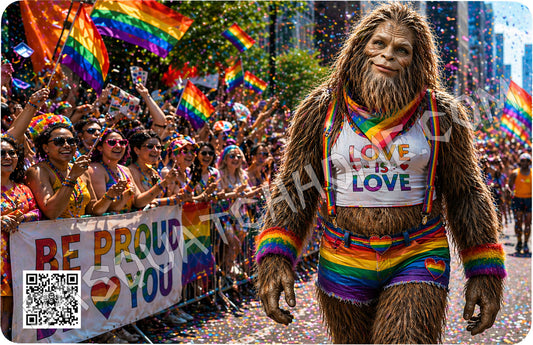 Durable Bigfoot 49 Vinyl Credit Debit Card Skin Cover - Pride