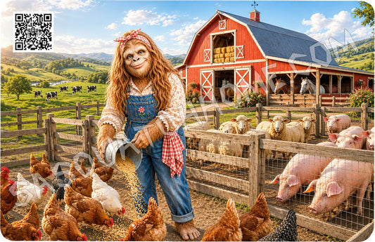 Durable Bigfoot 52 Vinyl Credit Debit Card Skin Cover - Farmer Bigfoot