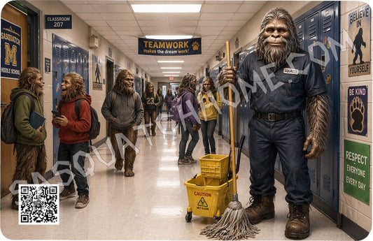 Durable Bigfoot 71 Vinyl Credit Debit Card Skin Cover - Janitor