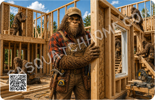 Durable Bigfoot 87 Vinyl Credit Debit Card Skin Cover - Carpenter