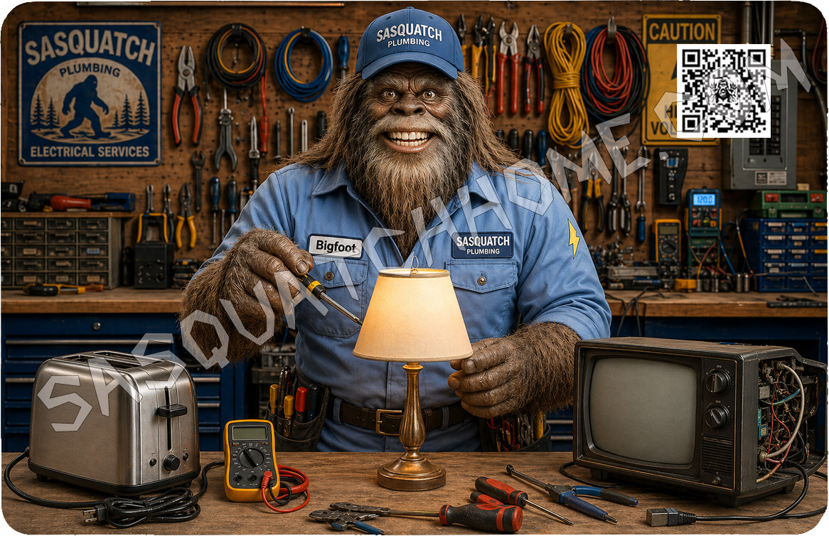 Durable Bigfoot 88 Vinyl Credit Debit Card Skin Cover - Electrician