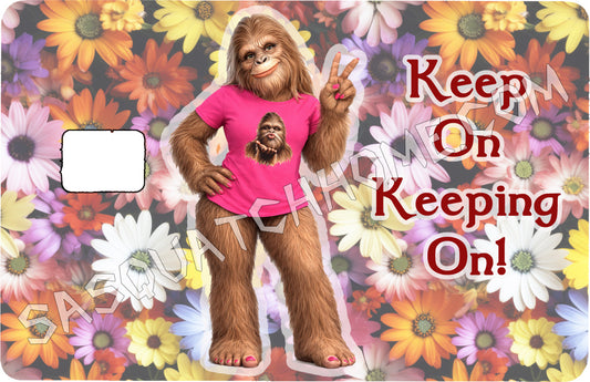 Durable Bigfoot 8 Vinyl Credit Debit Card Skin Cover - Sasquatch  Keep On Keeping On