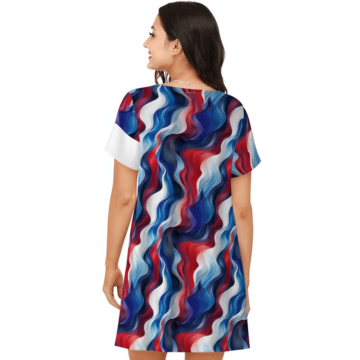 Patriot Puppy, Women’s Loose Fit Short Sleeve Night Gown