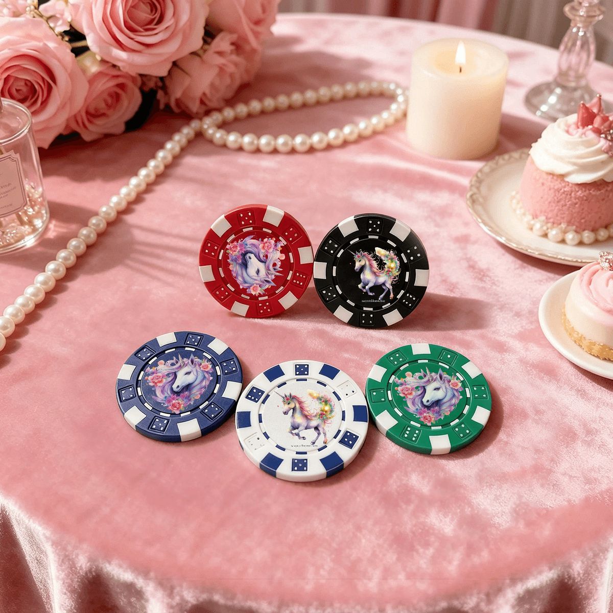 Unicorn 10 Piece Poker Chips Set