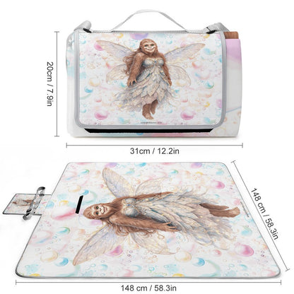 Foldable Zipper Picnic Mat- Blanket 58”x58” w/ Carry Straps