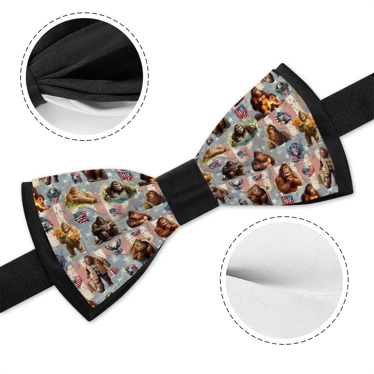 Patriot Bigfoot, Sasquatch, Polyester BowTie