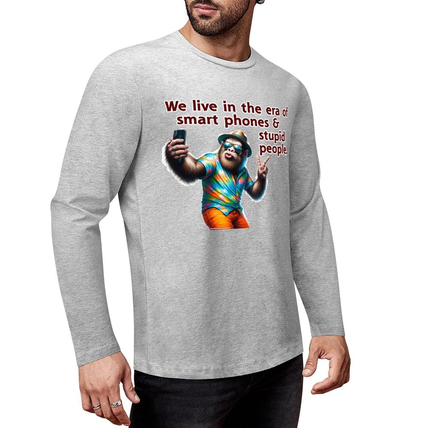 Bigfoot - Sasquatch Cotton Unisex Long Sleeve T-shirt