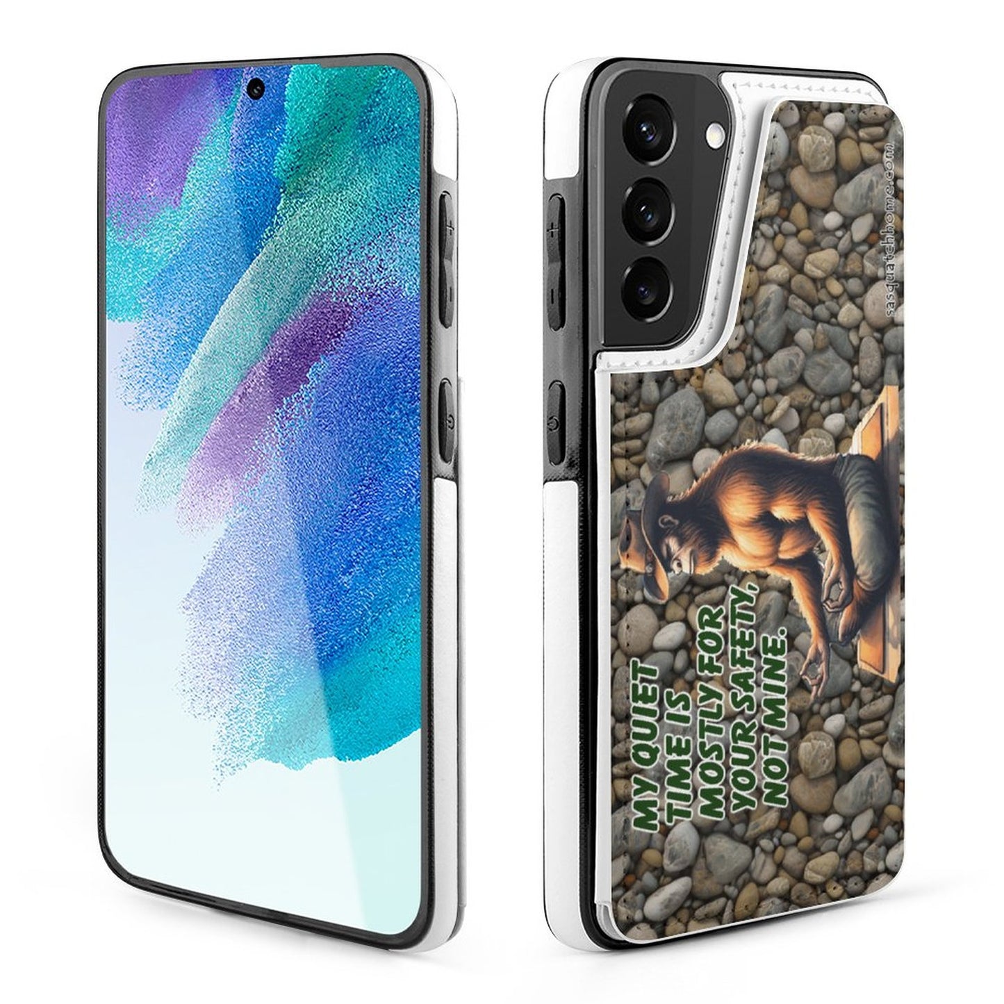 Bigfoot, Sasquatch, Samsung S21 Ultra, Phone Case / Flip Cover Wallet - My Quiet time..."