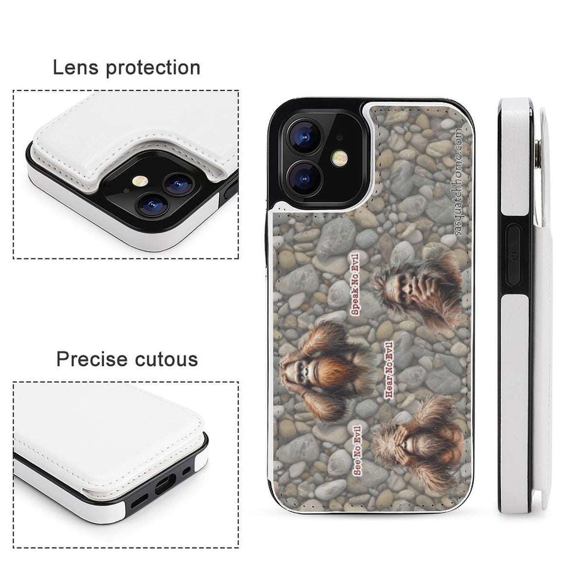 iPhone 12 Series Cell / Mobile phone Flip wallet case- "See no evil,.. "