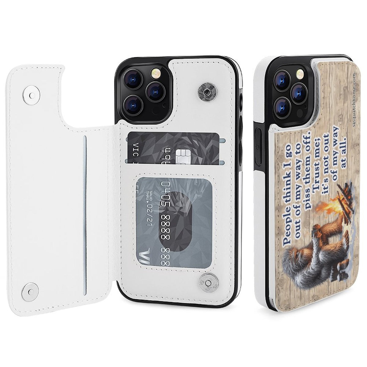 iPhone 12 Series cell phone, mobile phone flip case wallet "People think I.."