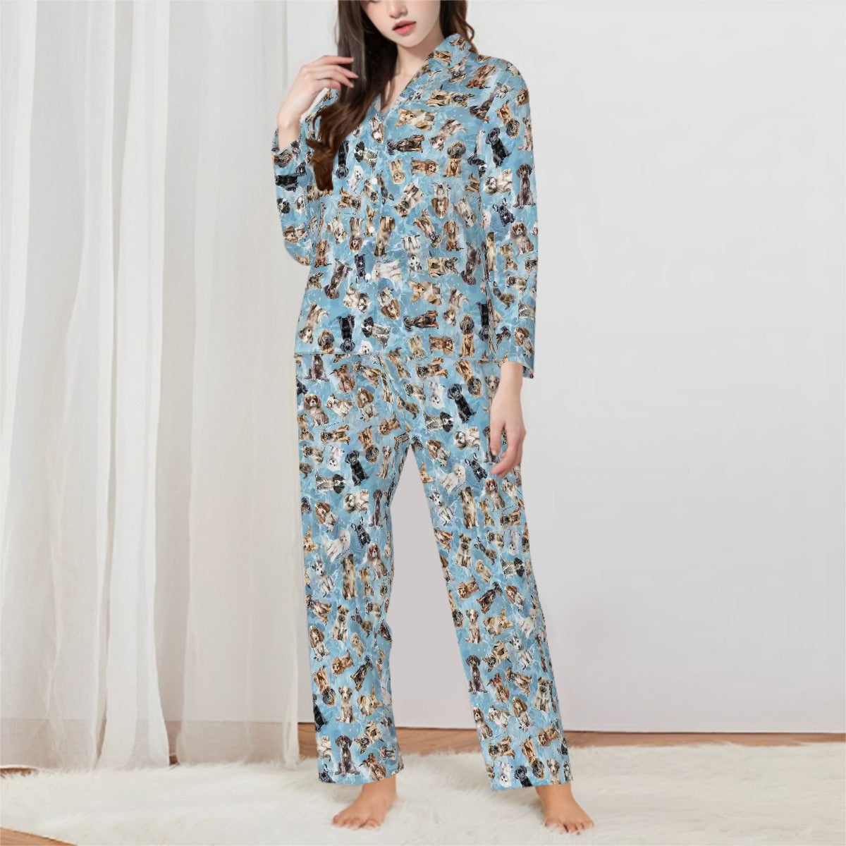 Animal  Themed Women’s Long Sleeved Pajama Set
