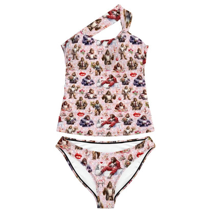19 Bigfoot / Sasquatch Designs, Women One-Shoulder Tankini, Two Piece
