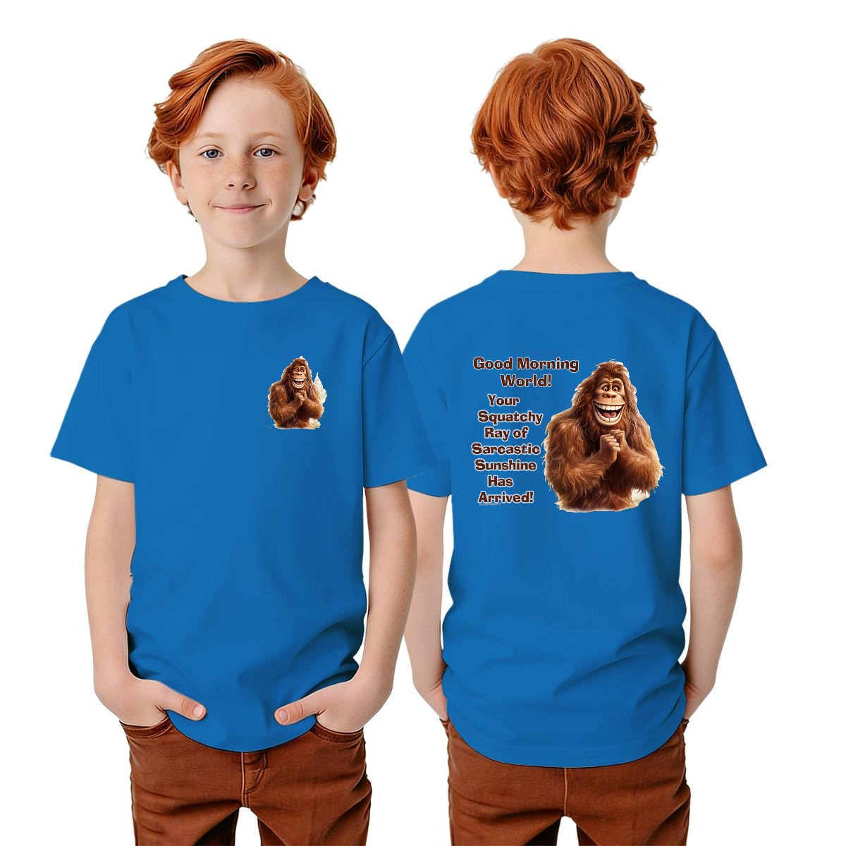 Bigfoot Sasquatch Designs, Kid’s Double Sided Gildan 5000B T Shirt