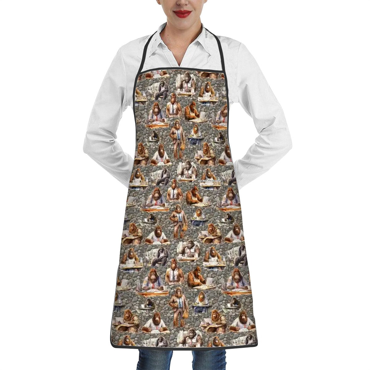 Sasquatch Bigfoot Designs, Polyester Apron with Pockets