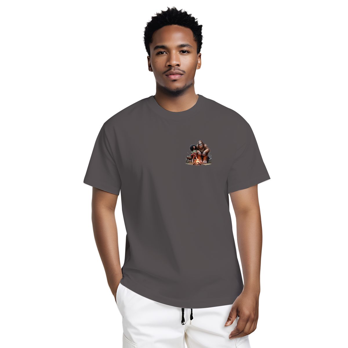 Sarcastic Sasquatch / Bigfoot Short Sleeve Cotton T-shirt , 180GSM