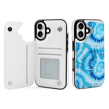 19 Tie Dye Designs, iPhone 16 Faux Leather Wallet Case