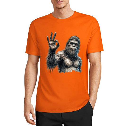 Bigfoot - Sasquatch "Ok" Short Sleeve Cotton T-Shirt