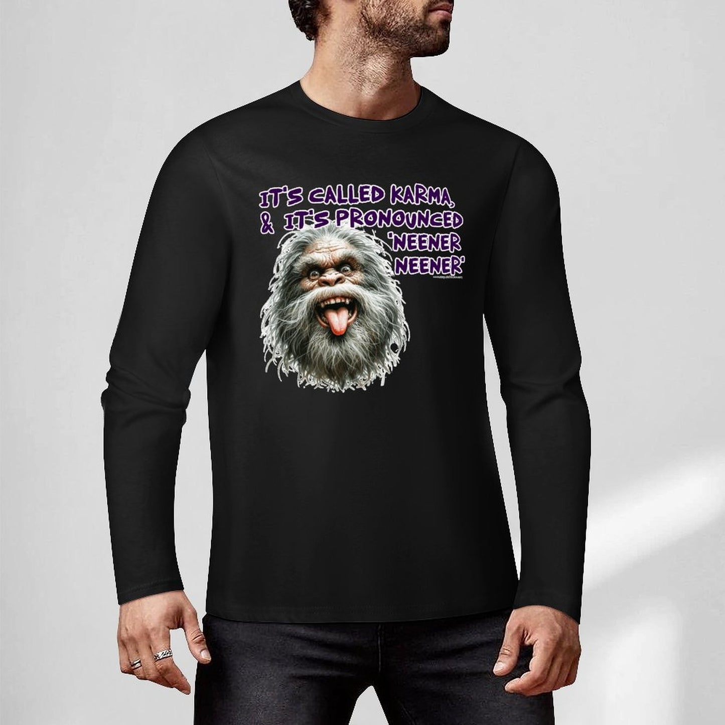 Bigfoot - Sasquatch Cotton Unisex Long Sleeve T-shirt