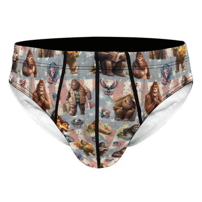 20 Bigfoot Sasquatch, Men’s Silk Briefs Underwear