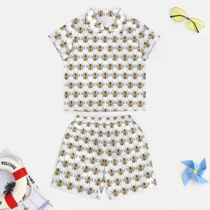 Bumble Bee Design Children's Casual Beach Outfit A27TZ (All-Over Printing)
