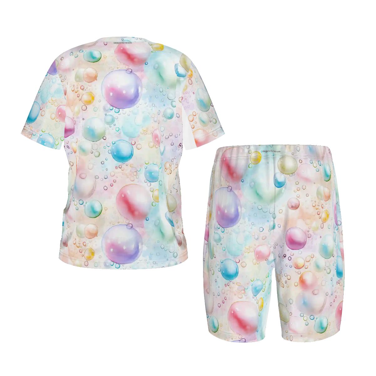 Children’s 2 Piece Short Pajama Set - Rainbow & Unicorn