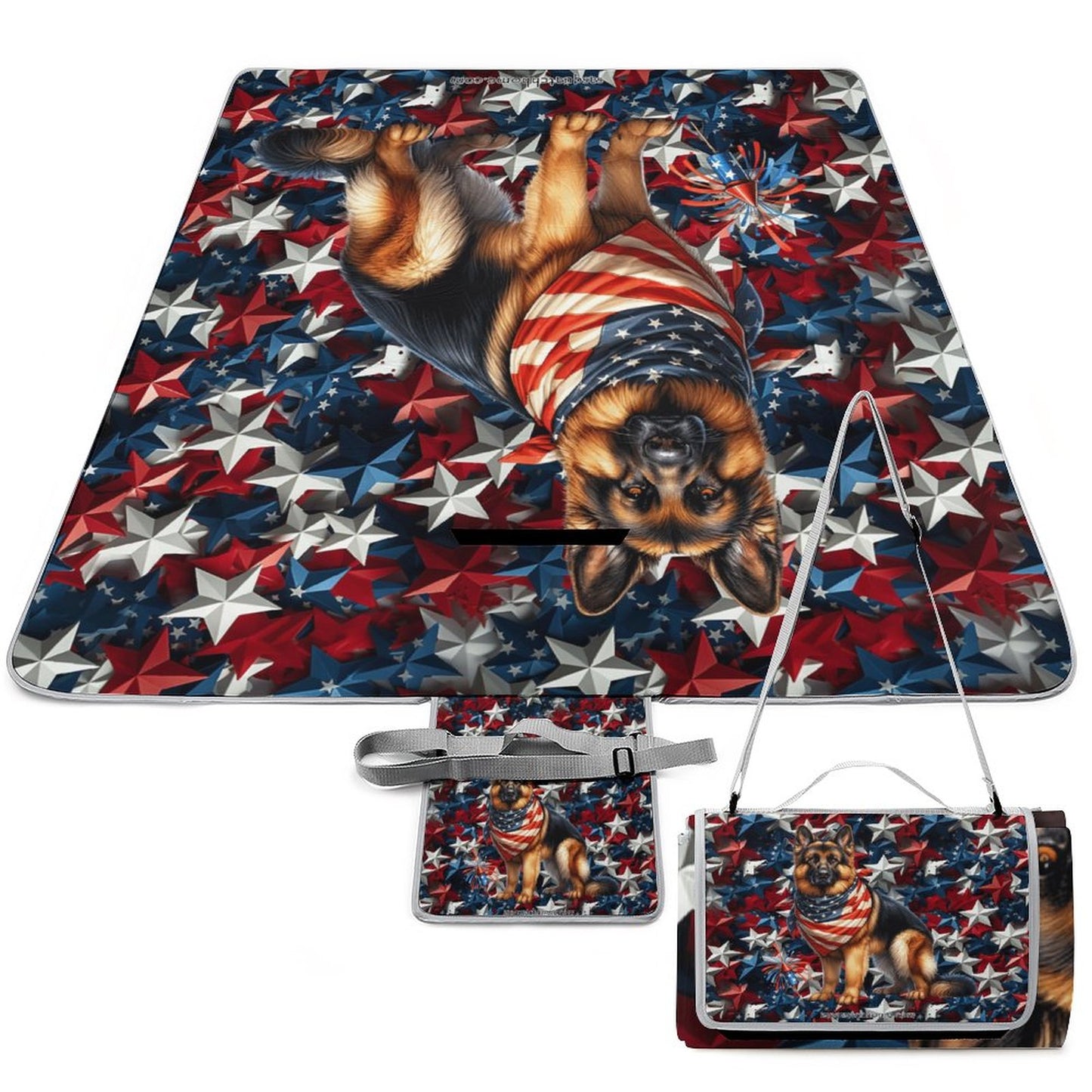 Foldable Zipper Picnic Mat- Blanket 58”x58” w/ Carry Straps