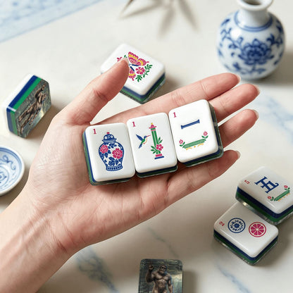 Sasquatch OK Sign Chinoiserie Chic American Mahjong Tiles