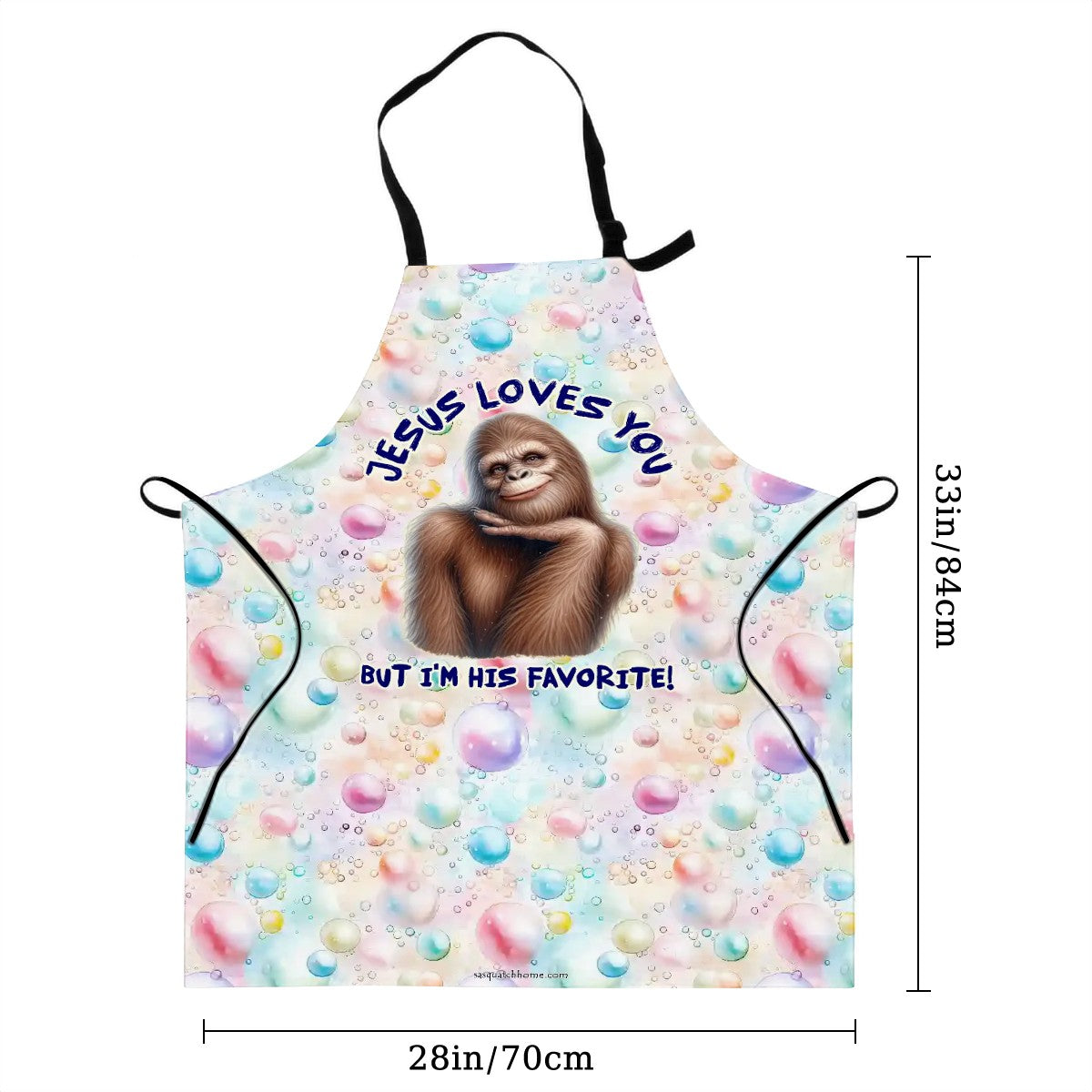 Waterproof Apron with Pockets, "Jesus Loves You...."