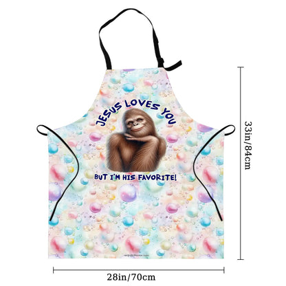 Waterproof Apron with Pockets, "Jesus Loves You...."