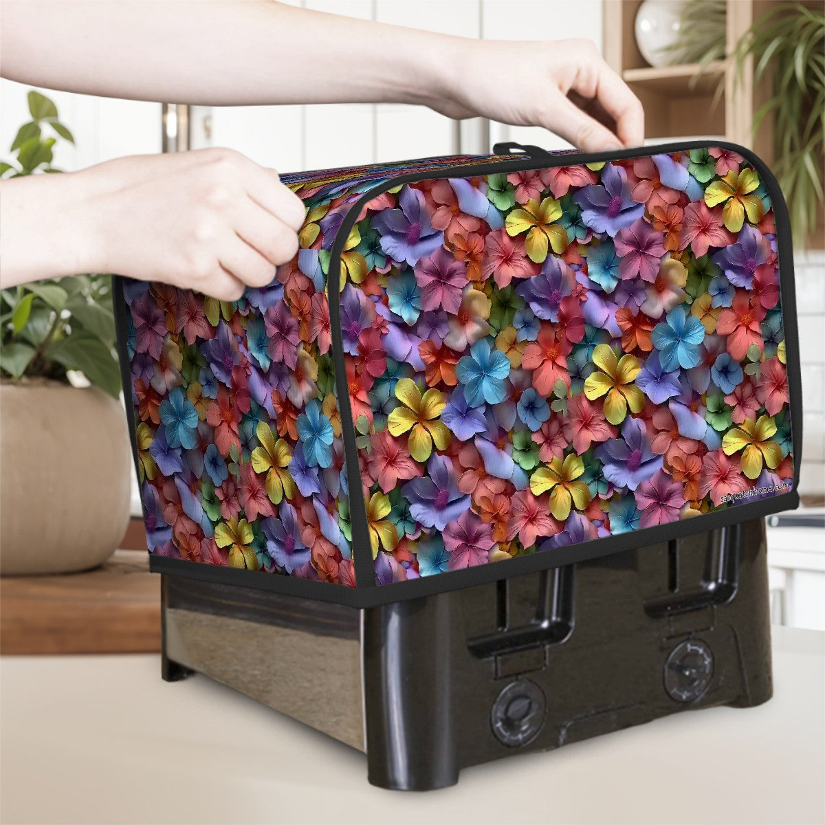 10 Flower Designs, 2 Slice Toaster Cover
