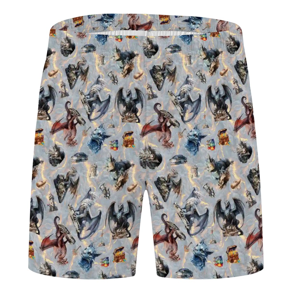 10 Misc Designs, Men’s Polyester, pocketed, pajama Shorts