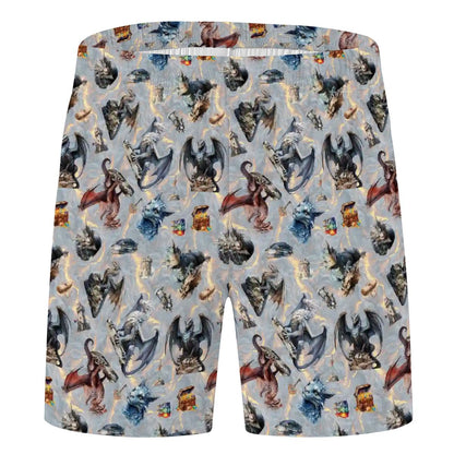 10 Misc Designs, Men’s Polyester, pocketed, pajama Shorts