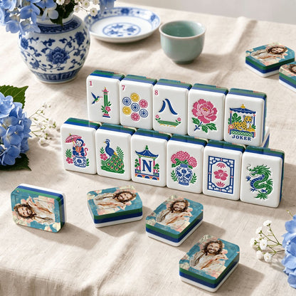 Jesus Chinoiserie Chic American Mahjong Tiles