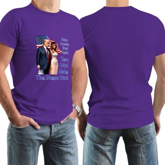 "Team Work makes the Dream work..", Donald Trump, Short Sleeve Cotton T-shirt