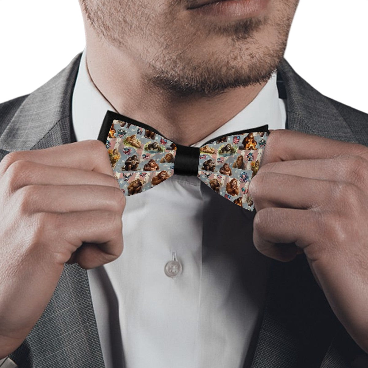 Patriot Bigfoot, Sasquatch, Polyester BowTie