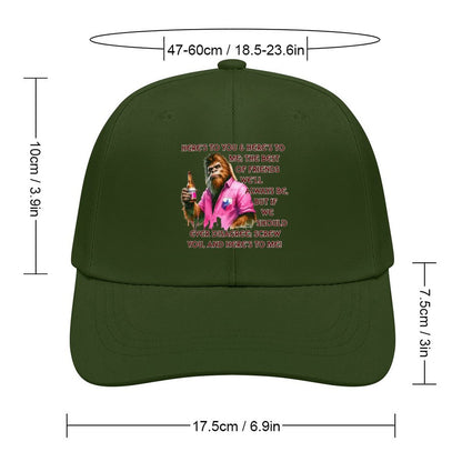 Bigfoot, Sasquatch “Here's to you..", Baseball Cap – 8 Colors
