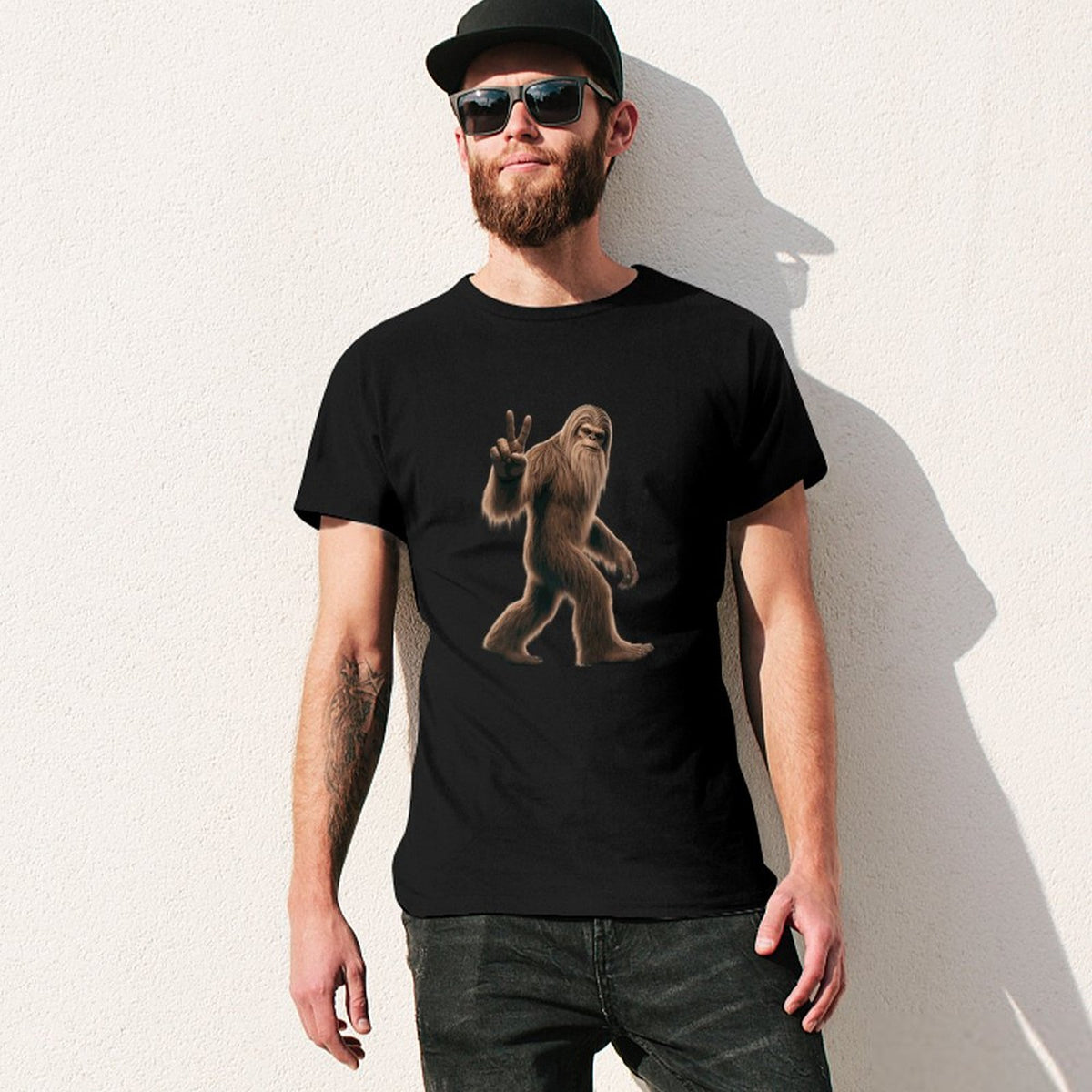 Bigfoot, Sasquatch, Short Sleeve Cotton T-shirt