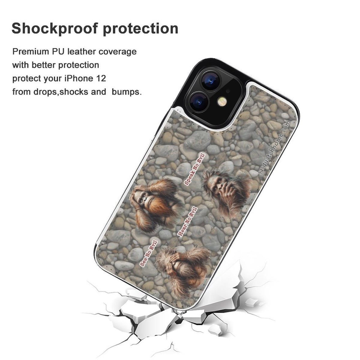 iPhone 12 Series Cell / Mobile phone Flip wallet case- "See no evil,.. "