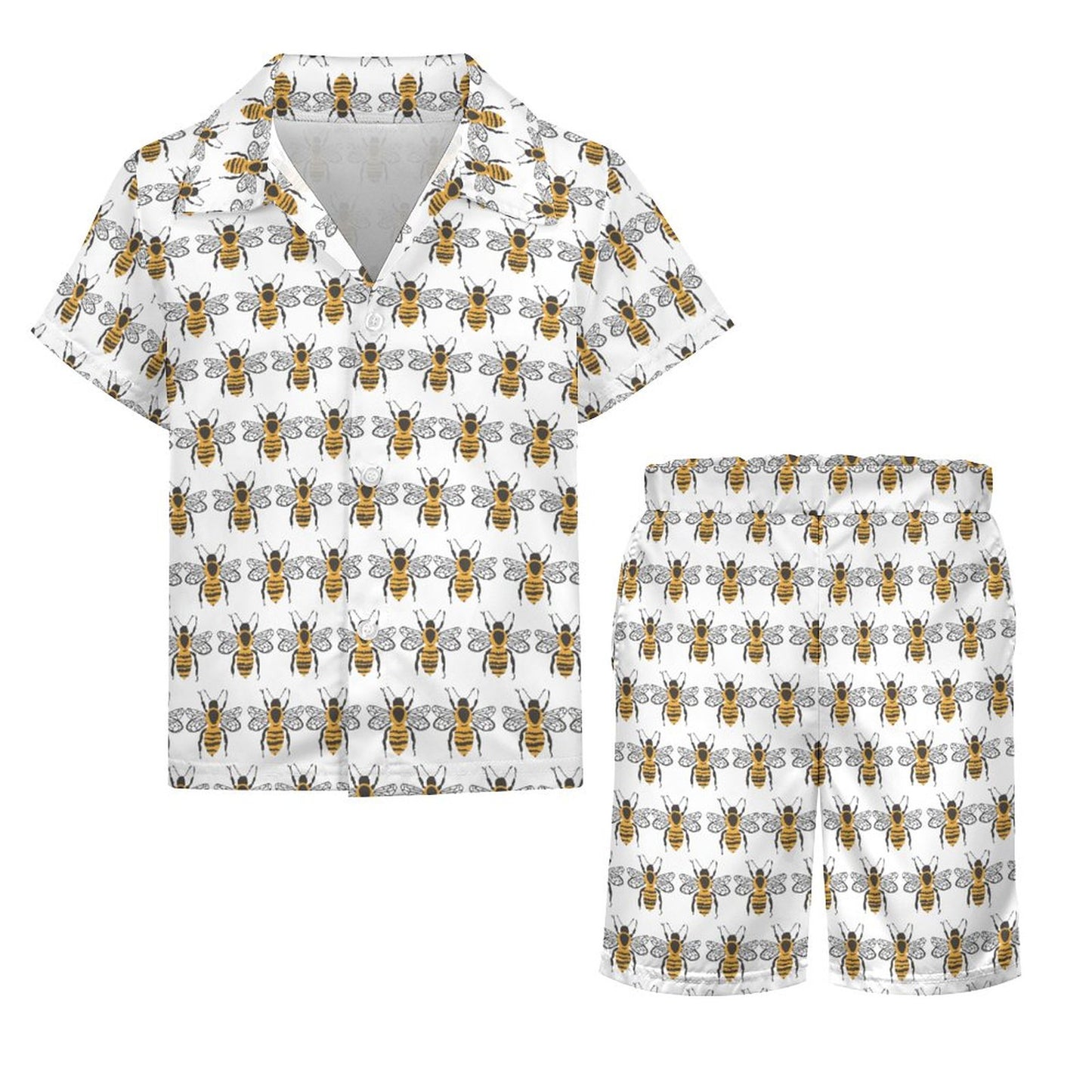 Bumble Bee Design Children's Casual Beach Outfit A27TZ (All-Over Printing)