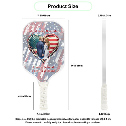 Donald & Melania Trump "Behind every goo man", Pickleball Paddle