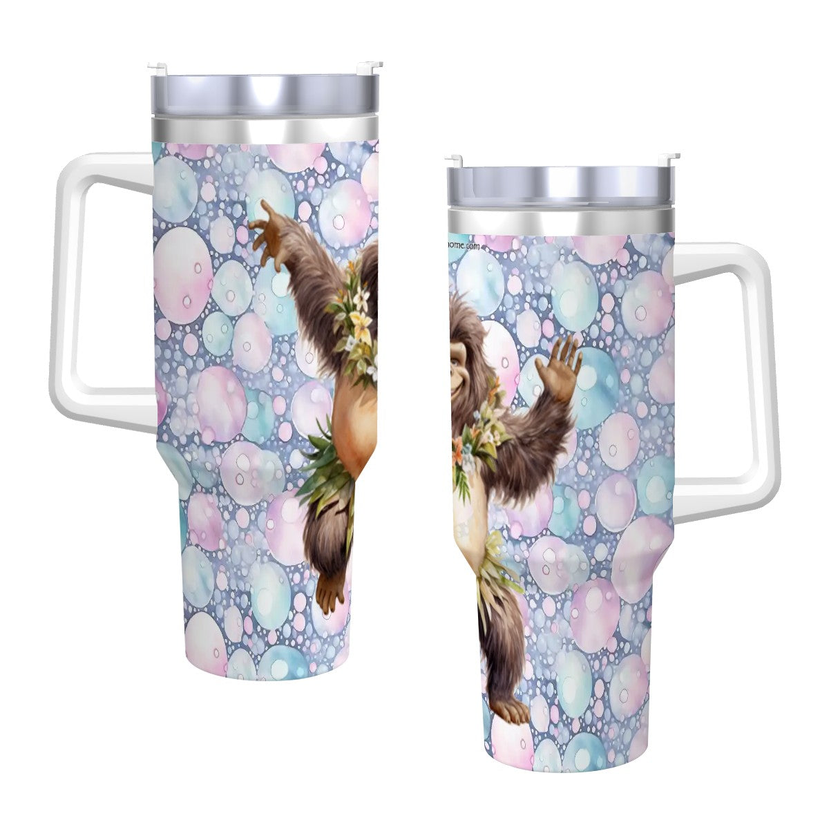 Sarcastic Sasquatch, Bigfoot 40 oz Stainless Steel Travel Coffee Mug with a Straw