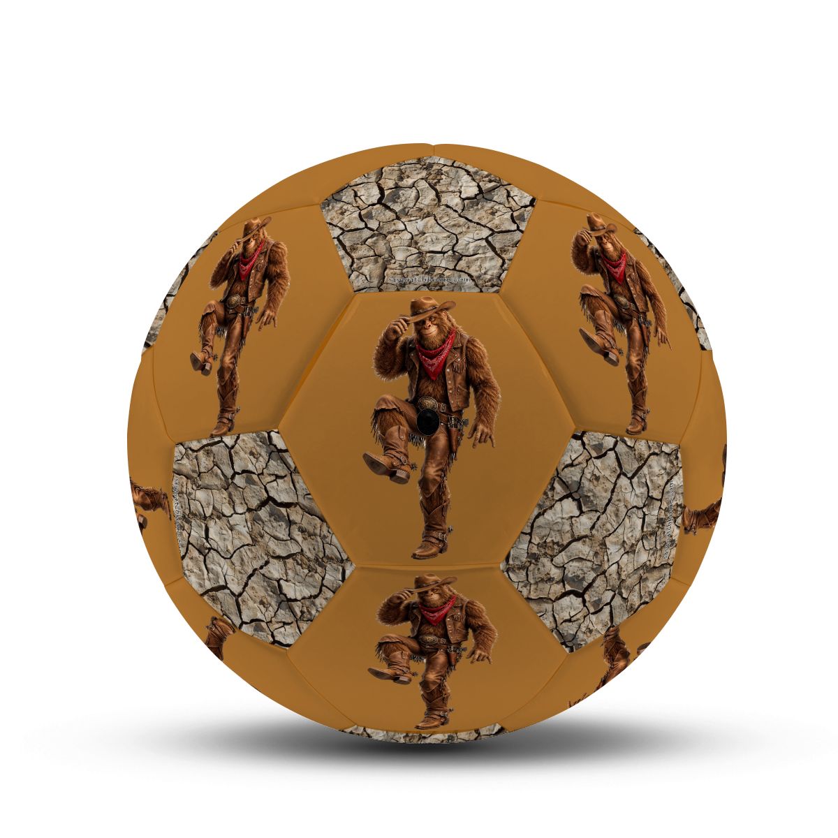 8.5 Inch Training Soccer Ball, Cowboy Sasquatch Bigfoot