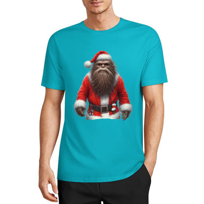 Bigfoot - Sasquatch Santa Short Sleeve Cotton T-Shirt