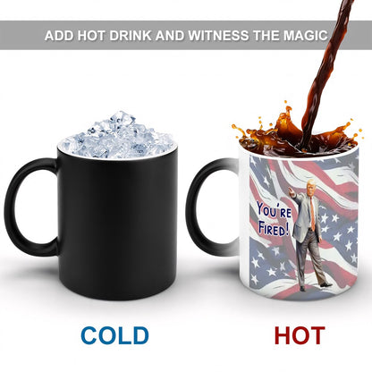 Sarcastic Sasquatch, "Your fired!" Color Changing 11oz Mug, Color Changing 11oz Mug, Coffee Cup
