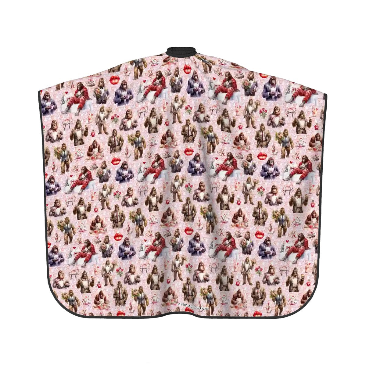 Adult Hair Cutting Cape - 19 Bigfoot / Sasquatch Designs - Valentine, St Patrick, Christmas, cowboy