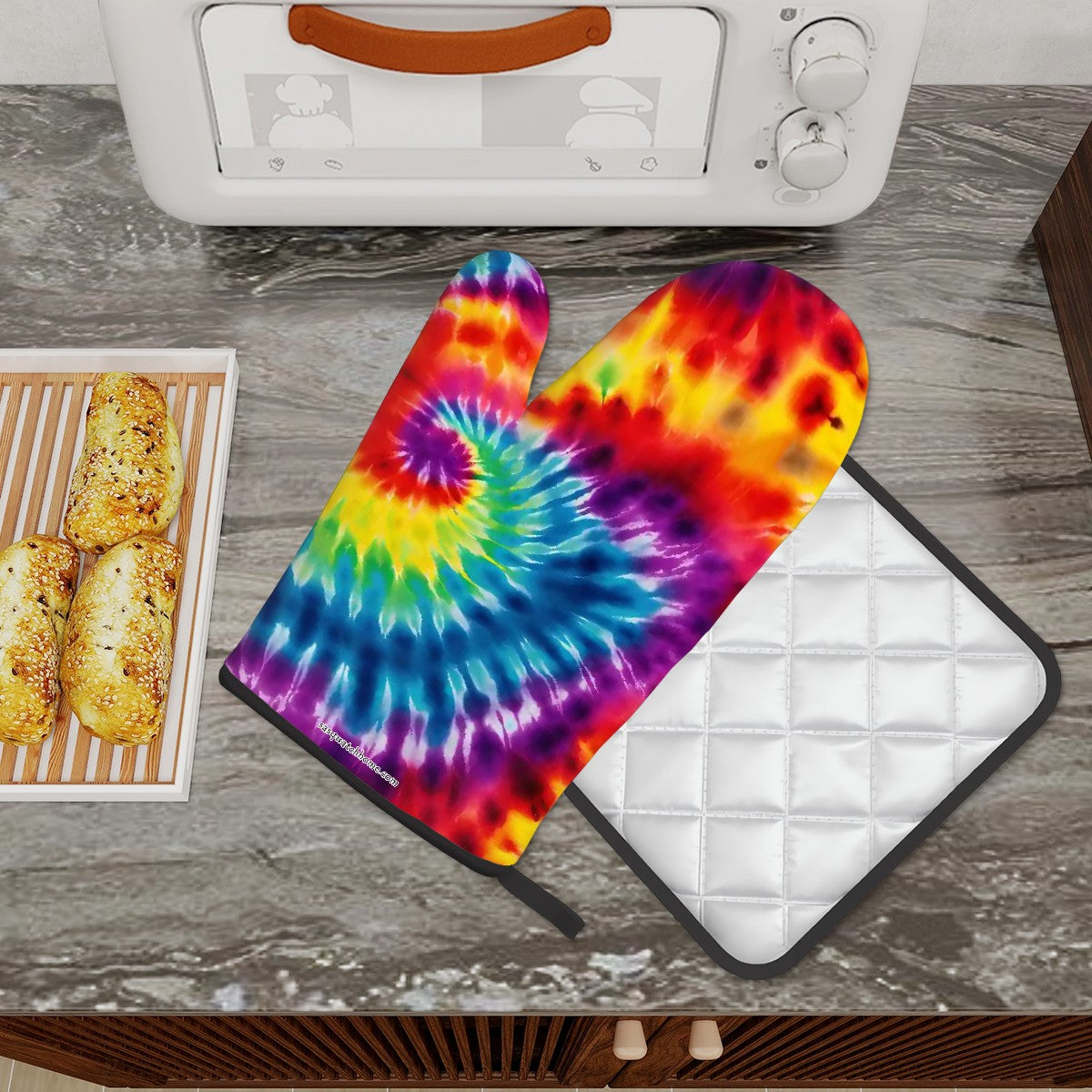 Set of 2 Tie Dye Oven Mitt and Pot Holder - 19 Designs