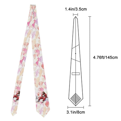 Valentine Bigfoot, Sasquatch, Silky Polyester Dapper Neck Tie