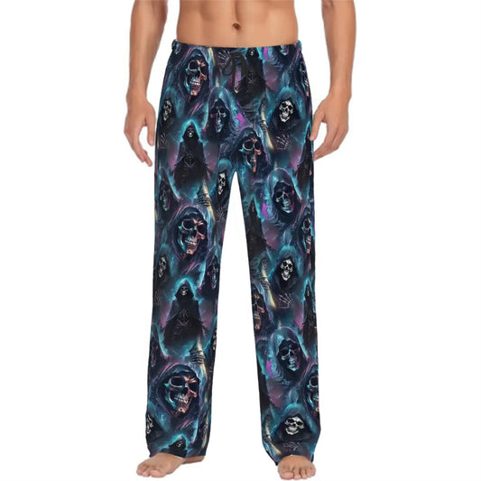 Grim Reaper, Men’s Polyester, Drawstring, Pajama Pants