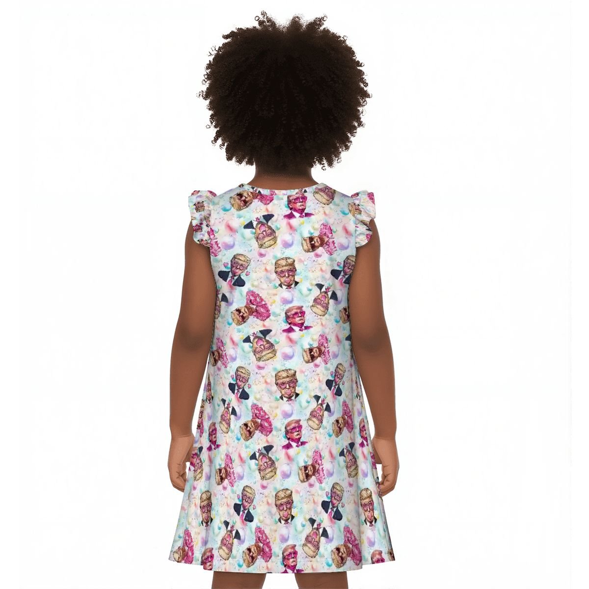 20 Donald Trump Designs, Girl's Flutter Sleeve Nightgown